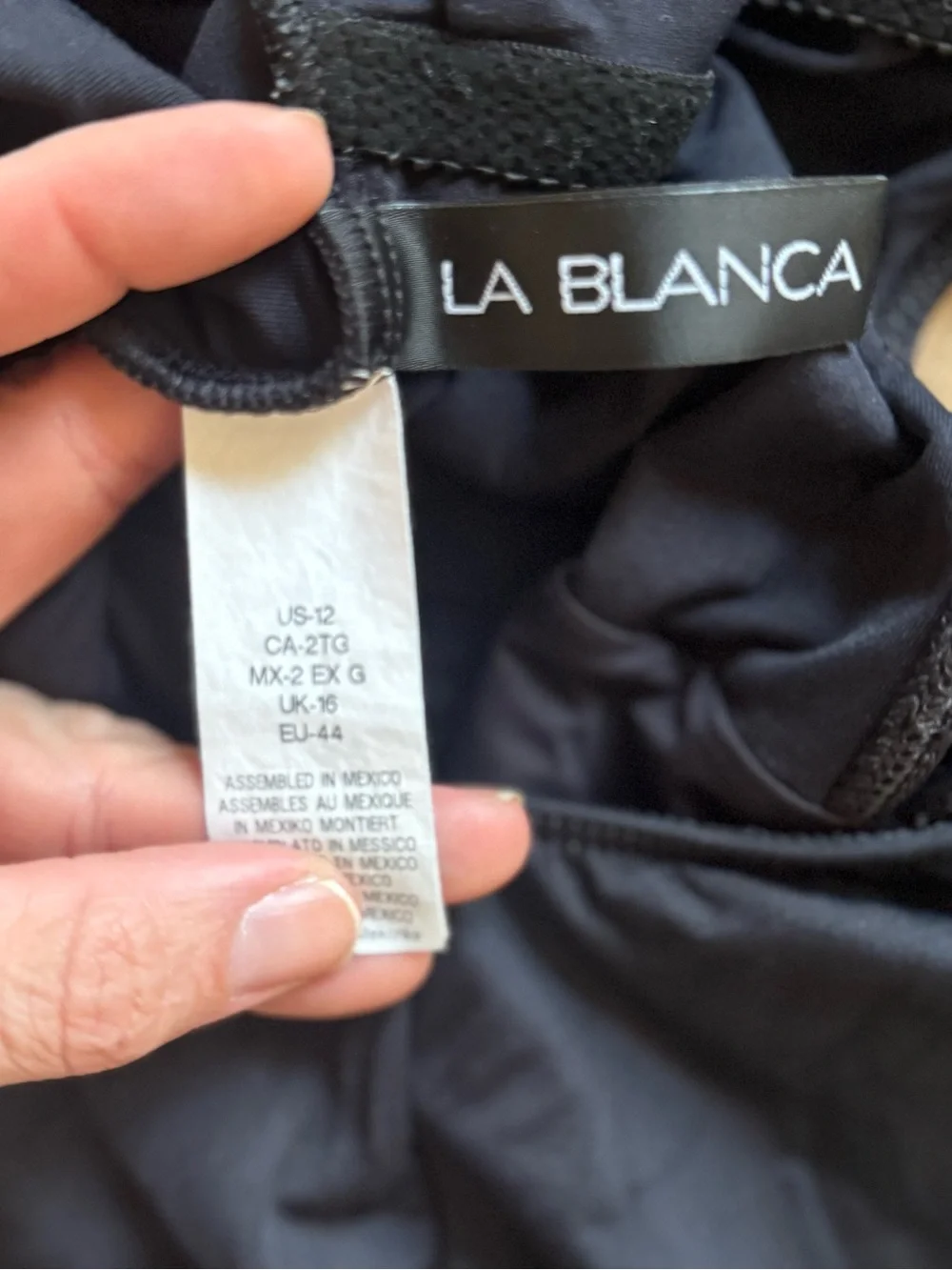 La Blanca Black Twist-Detail One-Piece Swimsuit